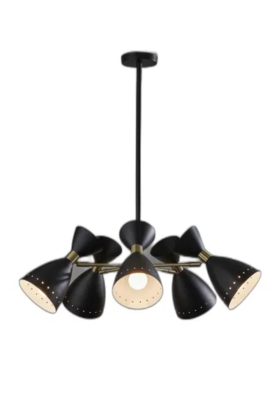 Homezia Cinco Diabolo Adjustable Black Metal Pendant