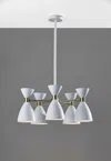 Homezia Cinco Diabolo Adjustable White Metal Pendant