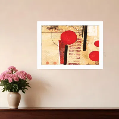 Homezia Circular Abstract 1 White Framed Print Wall Art In Multi