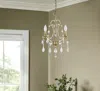 Homezia Claire 3-light Antique Gold Convertible Mini Chandelierto Semi-flush Mount With Crystal Accents