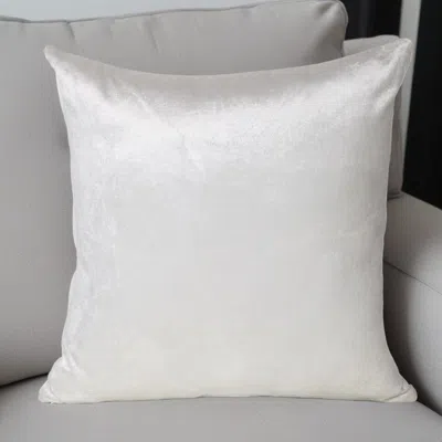 Homezia Classic 20" Solid Color White Soft Touch Throw Pillow In Black