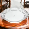 Homezia Clear Four Piece Round Swirl Acrylic Service For Four Dinner Plate Set In Multi