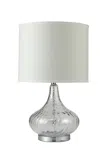 Homezia Clear Textured Glass Table Lamp