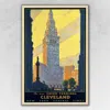 Homezia Cleveland Union Terminal Vintage Travel Unframed Print Wall Art