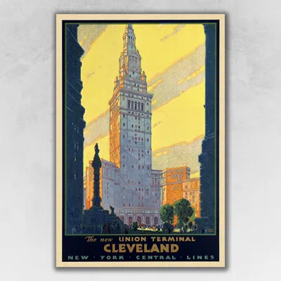 Homezia Cleveland Union Terminal Vintage Travel Unframed Print Wall Art