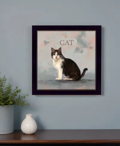 Homezia Clive The Cat Black Framed Print Wall Art In Animal Print