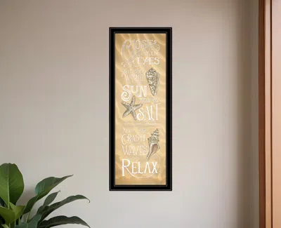 Homezia Close Your Eyes 3 Black Framed Print Wall Art In White
