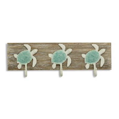 Homezia Coastal Sea Turtle Three Hook Coat Hanger