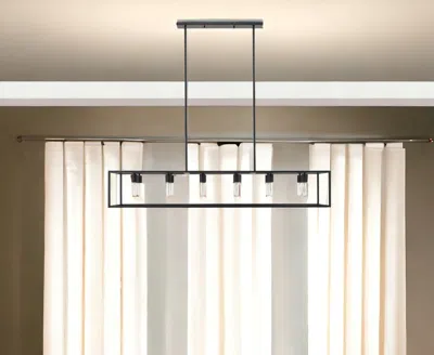 Homezia Cobar 12-light Matte Black Island Pendant