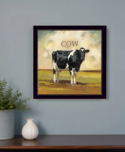 Homezia Colby The Cow Black Framed Print Wall Art