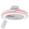 Homezia Compact Pink Led Ceiling Fan And Light