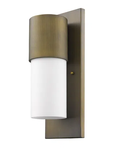 Homezia Contemporary Brushed Gold And White Wall Light