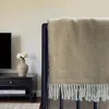 Homezia Copper And White Dreamy Soft Herringbone Throw Blanket