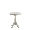 Homezia Cottage White Wood Pedestal Side Or End Table