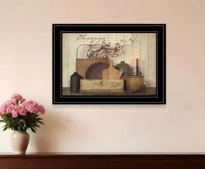Homezia Count Your Blessing 2 Black Framed Print Wall Art