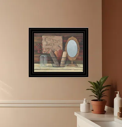 Homezia Country Bath 5 Black Framed Print Bathroom Wall Art In Multi