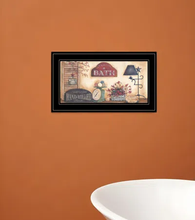 Homezia Country Bath Collection Black Framed Print Bathroom Wall Art
