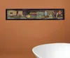 Homezia Country Bath Shelf 4 Black Framed Print Bathroom Wall Art