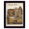 Homezia Country Kitchen 8 Black Framed Print Kitchen Wall Art