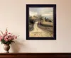 Homezia Country Road Take Me 2 Black Framed Print Wall Art