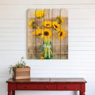 Homezia Country Sunflowers Unframed Print Wall Art In Multi