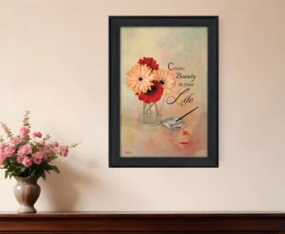 Homezia Create Beauty In Your Life Black Framed Print Wall Art