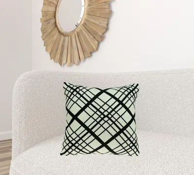 Homezia Crossover White & Black Pillow