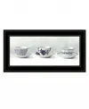 Homezia Tea Time 3 Black Framed Print Kitchen Wall Art