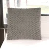 Homezia Curly Loops Light Gray Wool Cotton Blend Throw Pillow