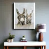 Homezia Cute Donkeys Canvas Unframed Print Wall Art