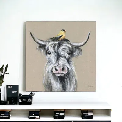 Homezia Cute Highland Cow Unframed Print Wall Art