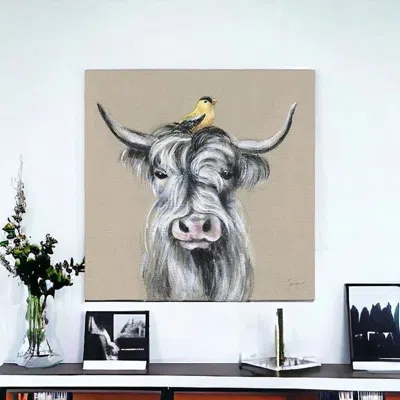 Homezia Cute Highland Cow Unframed Print Wall Art