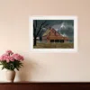 Homezia Dark And Stormy Night 2 White Framed Print Wall Art