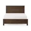 Homezia Dark Brown Solid Wood Twin Bed Frame