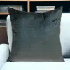 Homezia Dark Gray And Pink Dual Solid Color Reversible Throw Pillow