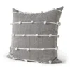 Homezia Dark Gray Detailed Pillow Cover