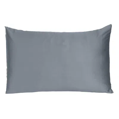 Homezia Dark Gray Dreamy Set Of 2 Silky Satin King Pillowcases
