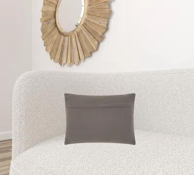 Homezia Dark Gray Knotted Detail Lumbar Pillow