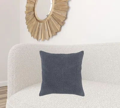 Homezia Dark Gray Nubby Textured Modern Throw Pillow
