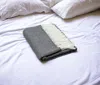 Homezia Dark Gray Soft Acrylic Herringbone Throw Blanket