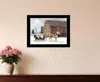 Homezia Dashing Though The Snow Black Framed Print Wall Art