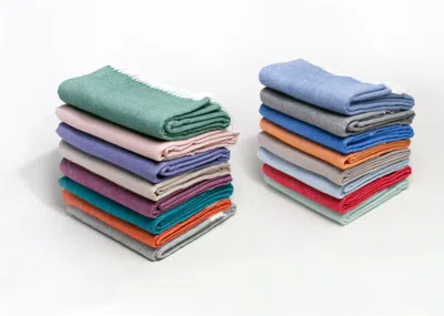 Homezia Denim Blue Soft Acrylic Herringbone Throw Blanket
