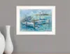Homezia Dockside 2 White Framed Print Wall Art