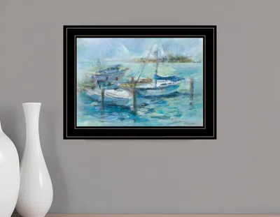Homezia Dockside 3 Black Framed Print Wall Art
