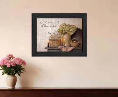 Homezia Done In Love 1 Black Framed Print Wall Art