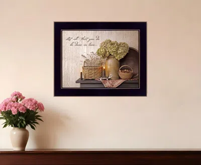 Homezia Done In Love 2 Black Framed Print Wall Art