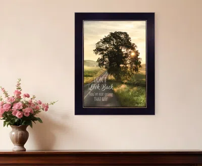 Homezia Dont Look Back 1 Black Framed Print Wall Art