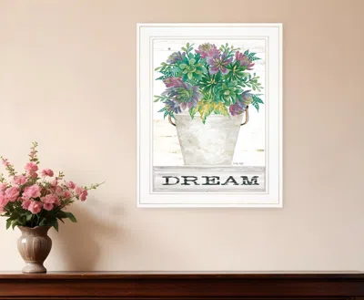 Homezia Dream Succulents 2 White Framed Print Wall Art