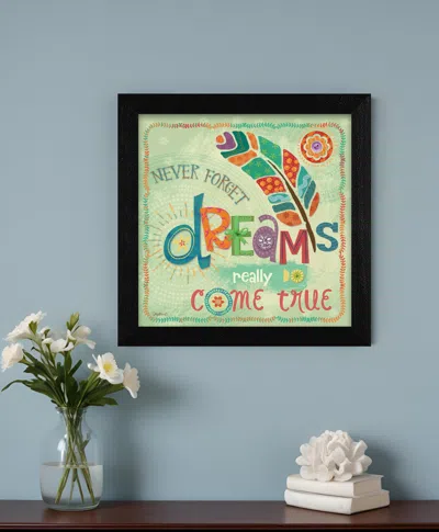 Homezia Dreams Come True Black Framed Print Wall Art