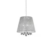 Homezia Dreamy Silver Ceiling Lamp With Crystal Accents